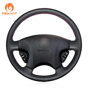 MEWANT Black Soft Leather Car Steering Wheel Cover for Honda CR-V CRV 1999-2001 - Bild 1 von 8