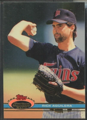 1991 Topps Stadium Club #76 Rick Aguilera Minnesota Twins - Image 1 of 2