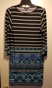MSK schönes schwarz weißes Paisley Etuikleid Minikleid klein guter Zustand - Bild 1 von 8