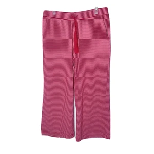 Lands' End Pyjama Lounge Hose Damen Größe Medium (10-12) gestreift rot Pull-On - Bild 1 von 12