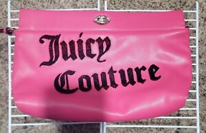 Juicy Couture Hot Pink Wristlet With Fuzzy Letters