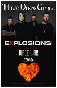 Gerahmtes Konzertplakat DREI TAGE GNADE, LOHNKRIEG - Bild 1 von 2