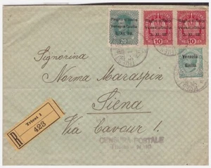 Venezia Giulia 1919 - Registriert Da Trieste Für Siena - Bild 1 von 2