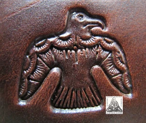 Craftool Co. EE. UU. 1993 Native Phoenix Thunderbird 1" Herramienta de estampillas de cuero 8451 - Imagen 1 de 3