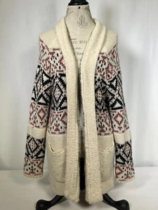 Cárdigan Billabong Frente Abierto Tejido Beige Suéter Para Mujer MEDIANO - Imagen 1 de 8