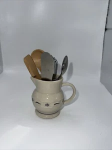 Mini Longaberger Ceramic Utensil Holder With Utensils - Picture 1 of 4