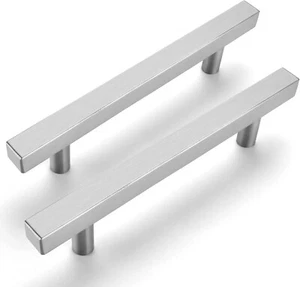 10 Pk 6 1/4" Long Brushed Nickel Cabinet Handles Silver Pulls 4" Hole Center - Picture 1 of 5