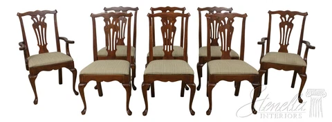 L57545EC: Set of 8 PENNSYLVANIA HOUSE Cherry Dining Room Chairs Cover