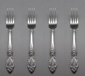Oneida Stainless Flatware - WORDSWORTH - Dinner Forks - Set of Four - New - Picture 1 of 4