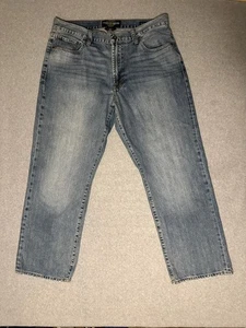 Pantalones de mezclilla rectos relajados Lucky Brand 181 para hombre 36x30 azul - Imagen 1 de 9