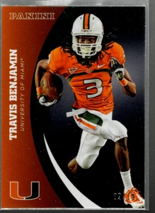 A3862- 2015 Panini Miami Black #66 Travis Benjamin /10 SAMPLE PIC - Picture 1 of 2