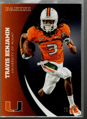 A3862- 2015 Panini Miami Black #66 Travis Benjamin /10 SAMPLE PIC - Image 1 of 2