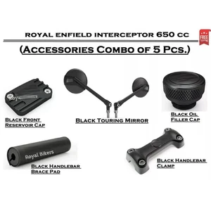 Royal Enfield Interceptor 650-5 Pcs Combo Pack | Essential Bike Accessories Set - Picture 1 of 11