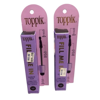 Toppik Fill Me In Hair Line Filler Black Noir 0,176 oz. Lote de 2 paquetes Foto 1 de 4