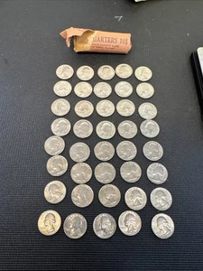 Rollo de 40 monedas de cuartos del bicentenario Washington 1776-1976-D Denver Mint K79 - Imagen 1 de 18