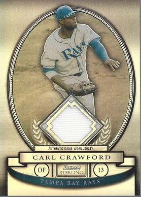 2008 Bowman Sterling Refractors #CC Carl Crawford Jersey /199 - BB - Image 1 of 2