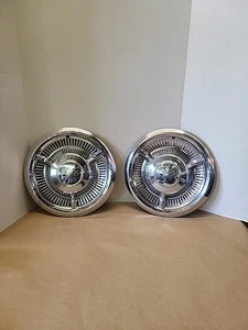 (2) Chevrolet Impala Corvette Hubcaps 14” 50s 60s Original Pair  - Picture 1 of 19