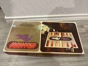 VINTAGE 1975 BACKGAMMON BOARD GAME BY SELCHOW & RIGHTER Complete - Picture 1 of 5