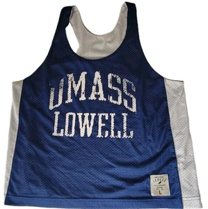 Camiseta sin mangas Umass Lowell Riverhawks para hombre grande reversible ropa universitaria azul blanco - Imagen 1 de 10