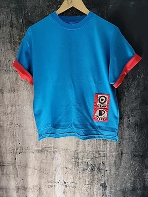 Vintage Ocean Pacific rolled sleeves colorblock Op Surf Skate 80s Kids Large B - Image 1 of 4