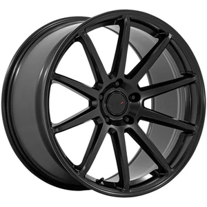 19x8.5 +25 TSW TW004 Canard 5x120 Matte Black Wheels (Set of 4) - Picture 1 of 3