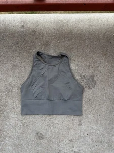 Sujetador deportivo deportivo Lulu Lemon para mujer mediano yoga gris verde - Imagen 1 de 2