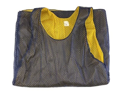 Camiseta sin mangas MacGregor de malla reversible vintage punto arena mediana azul marino amarillo nueva de Lote Antiguo Foto 1 de 4