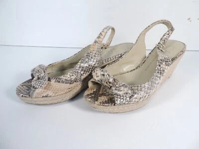 Sandalia Franco Sarto Slingback Tacón Cuña Alpargata Estampado Animal 7.5 M A-Cannes Foto 1 de 4