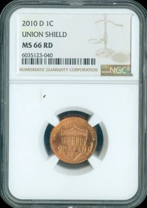 2010-D Lincoln Cent NGC MS66 RD Quality - Bild 1 von 2