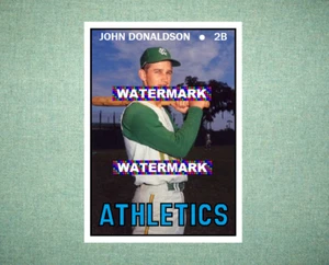 John Donaldson Kansas City Athletics A's 1967 Style Custom Baseball Art Card - Picture 1 of 2