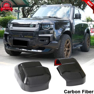For Land Rover Defender 90 110 2020UP DRY CARBON Side Rearview Mirror Cap Cover - Imagen 1 de 12
