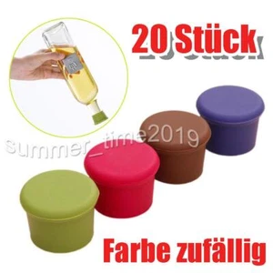 20 x Silikon Kronkorken Flaschenverschluss Dichtungsstopfen Flasche Bier Wein - Bild 1 von 7