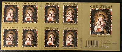 TWO x 20 = 40 of MADONNA & CHILD 39¢ US Christmas Stamps by I. Chacon Sc # 4100a - Image 1 of 4