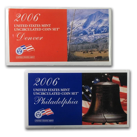 2006 US Mint Uncirculated Coin Sets Denver & Philadelphia Mints Cover