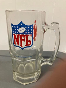 vintage NFL 1990 collector ed. glass beer mug Slim Jim (8in tall) - Picture 1 of 3