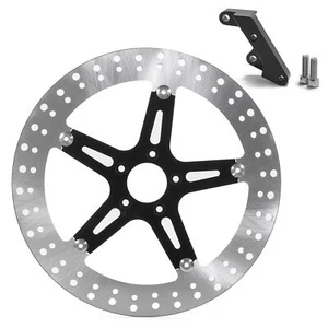 For Harley Dyna 00-05 Softail 00-14 Floating 15" Big Front Brake Rotor & Bracket - Picture 1 of 7