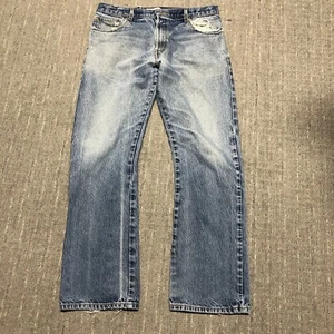 Vintage Levi’s 517 Boot Cut Jeans 36x34 Perfect Fade Blue Distressed Worn In Y2K - Bild 1 von 20