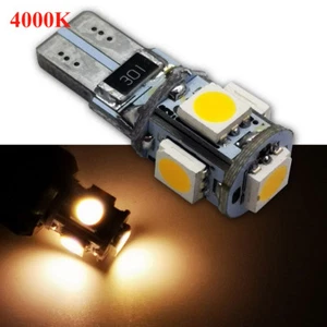 4X CANBUS T10 12V W5W 5050 Warm White LED Car Indicator Side Tail Light Bulb 12V - Picture 1 of 6
