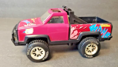 Vintage Tonka Pickup Truck Cherry Bomb Plastic  Hitch Vehicle - Image 1 of 4