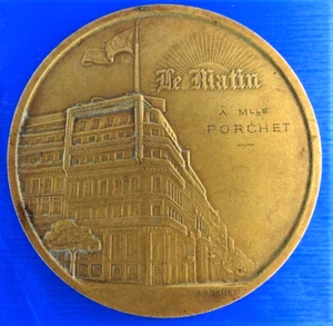 Medalla Francia París DIARIO LE MATUTIN, S.D. por COCHET Ø 79,6-190 gr - Imagen 1 de 12