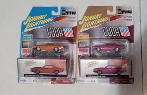 2x 1/64 JOHNNY LIGHTNING COLLECTOR STORAGE TIN 1970 PLYMOUTH AAR CUDA - Picture 1 of 1