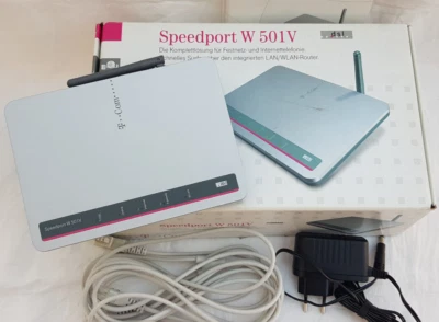 Telekom Speedport W 501V W-LAN Router Modem DSL Netzteil DSL-Kabel analog - Bild 1 von 4