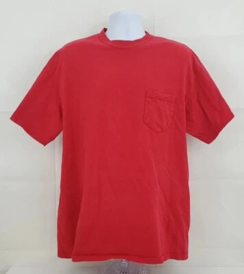 VINTAGE Key Elements Shirt Mens Extra Large Red Blank Pocket 90s Plain Adult A11 - Image 1 of 4