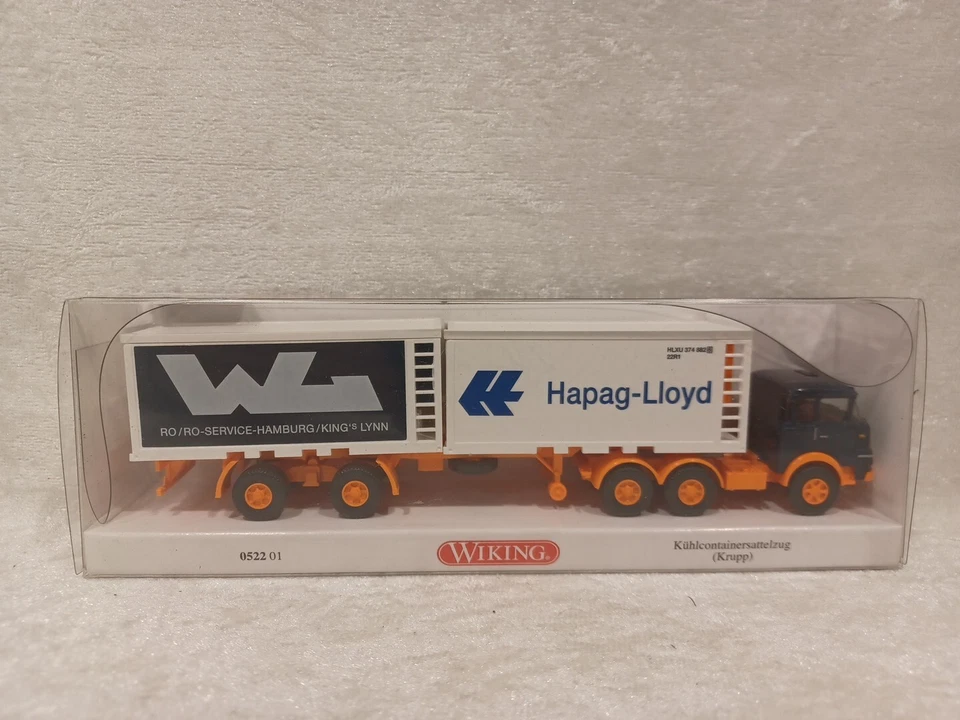 330.0068 Wiking 0522 01 Kühlcontainersattelzug (Krupp) Spur H0 1:87 - Bild 1 von 1