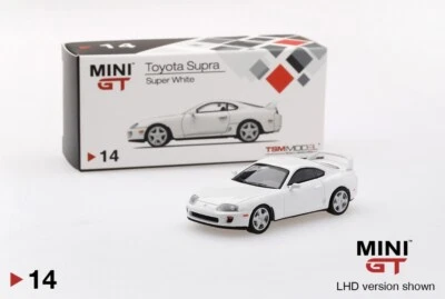 Mini GT 1/64 #14 Toyota Supra (JZA80) Super White - Image 1 of 4