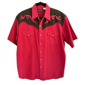 Camisa De Colección Western Wear ALTO MEDIODÍA Perla Bordada a Presión Nativo Rodeo Hombres L - Imagen 1 de 4