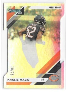 2019 Donruss Football KHALIL MACK Silver Die-Cut Press Proof Photo Variation - Picture 1 of 1