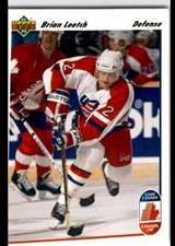 1991-92 Upper Deck French Brian Leetch hof USA #35