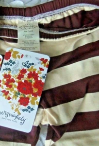 NEW Persnickety Leggings Size 7 NWT Fall Colors Button Decor Striped FREE Ship - Picture 1 of 4