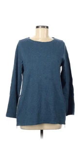 Soft Surroundings Darcy Sweatshirt Crochet Lace Sides Inset medium Petite - Picture 1 of 4
